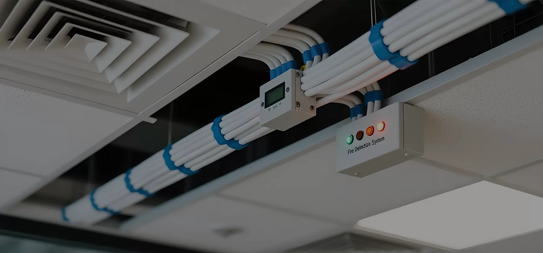 Cableado del sistema de detección de incendios