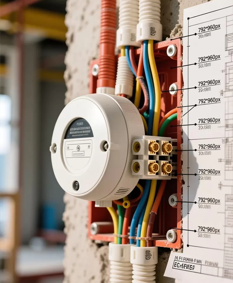 Cableado del sistema de detección de incendios